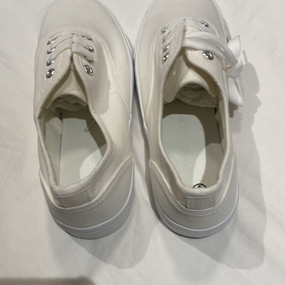 Classic White Canvas Sneakers - Picture 3 of 4